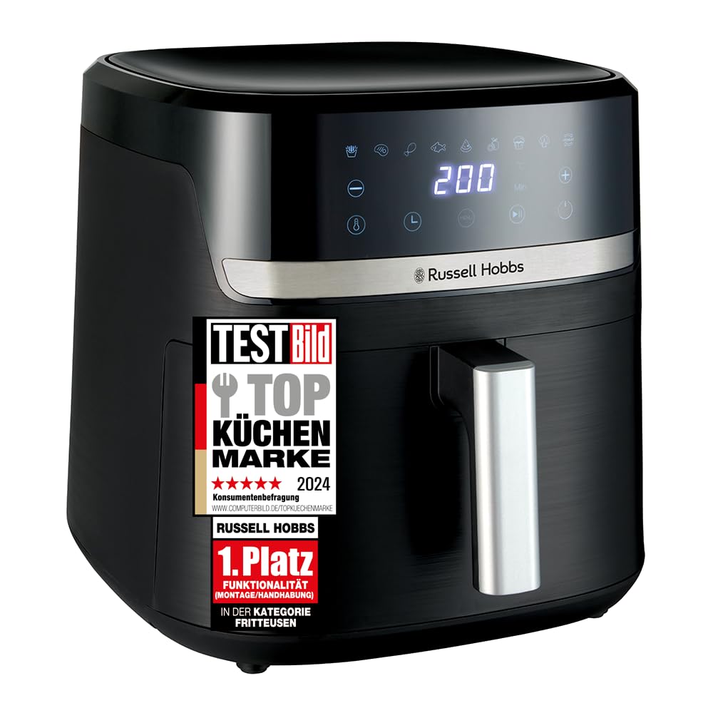 Russell Hobbs SatisFry XXL 8,3 L Heißluftfritteuse – Rapid Air, 9 Programme, leise, Schwarz