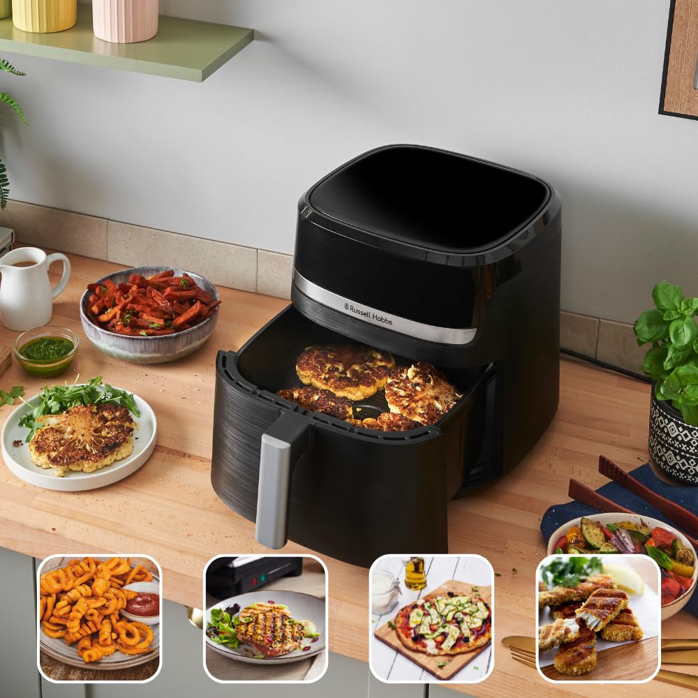 Russell Hobbs SatisFry XXL 8,3 L Heißluftfritteuse – Rapid Air, 9 Programme, leise, Schwarz