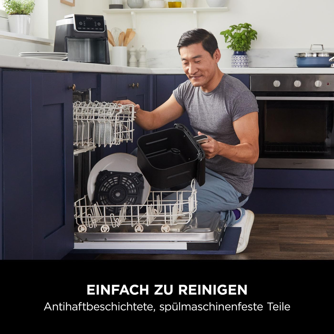 Ninja Air Fryer MAX PRO 6,2 L – 6-in-1 Heißluftfritteuse, Antihaft, spülmaschinenfest, Grau