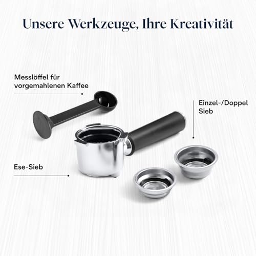 De'Longhi Dedica Style EC685.M – Kompakte Siebträgermaschine, Thermoblock, manueller Milchaufschäumer, Metall