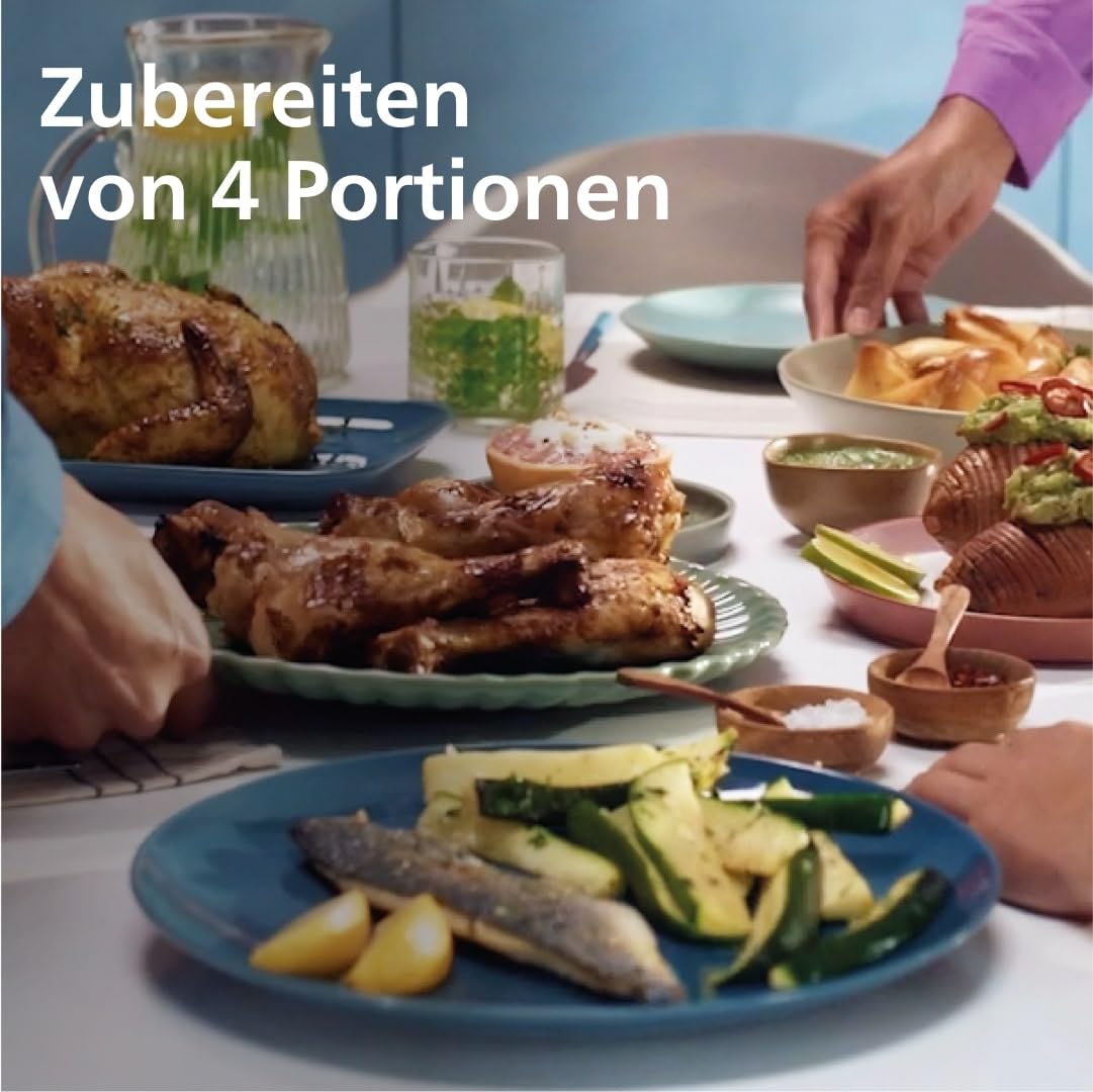 Philips Airfryer Dual Basket Serie 3000 9 L – NA352/00, 2 Körbe, 12-in-1, RapidAir Plus