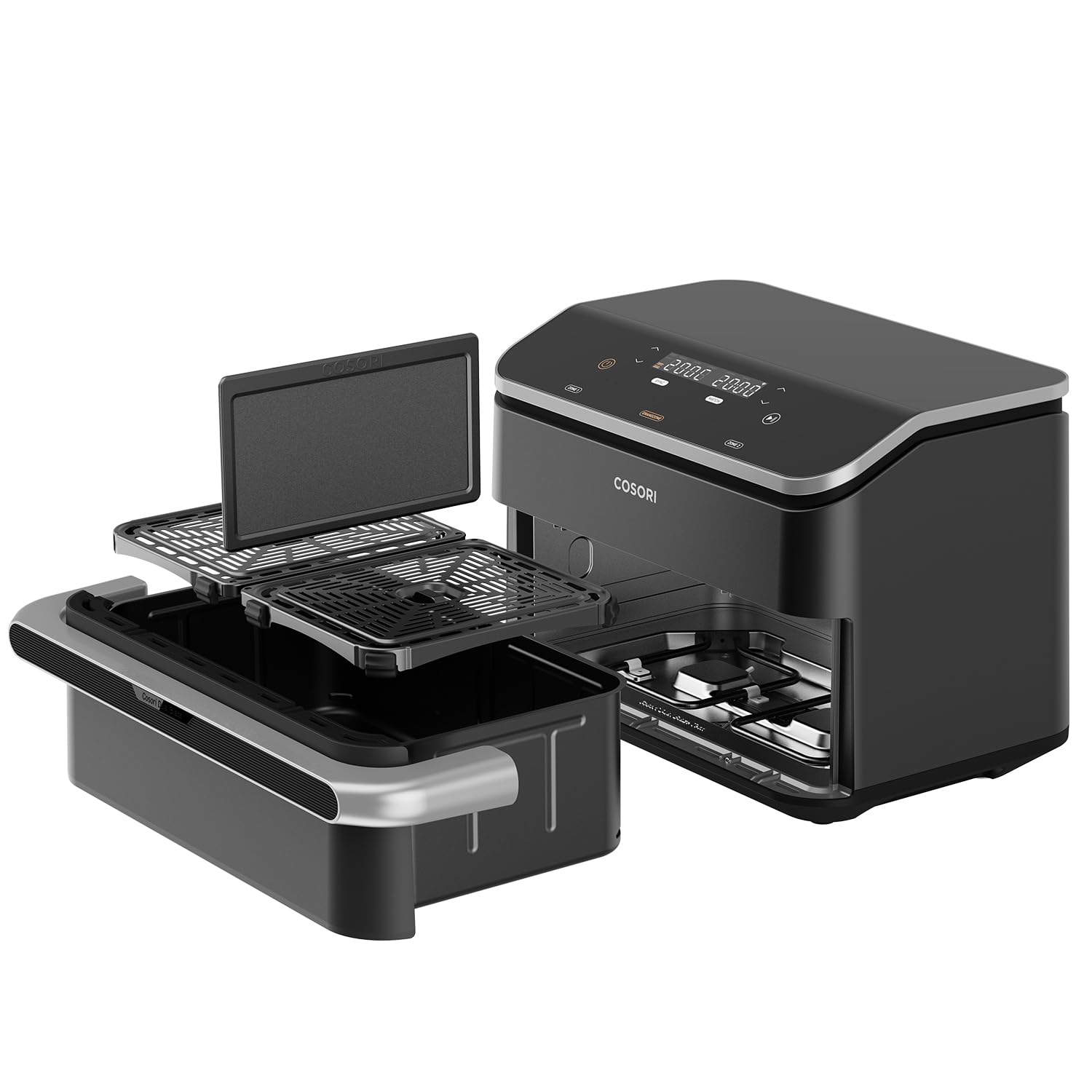 COSORI TwinFry Dual Blaze Airfryer 10L – 2 Kammern, 4 Heizrohre, 240°C, App &amp; Rezepte