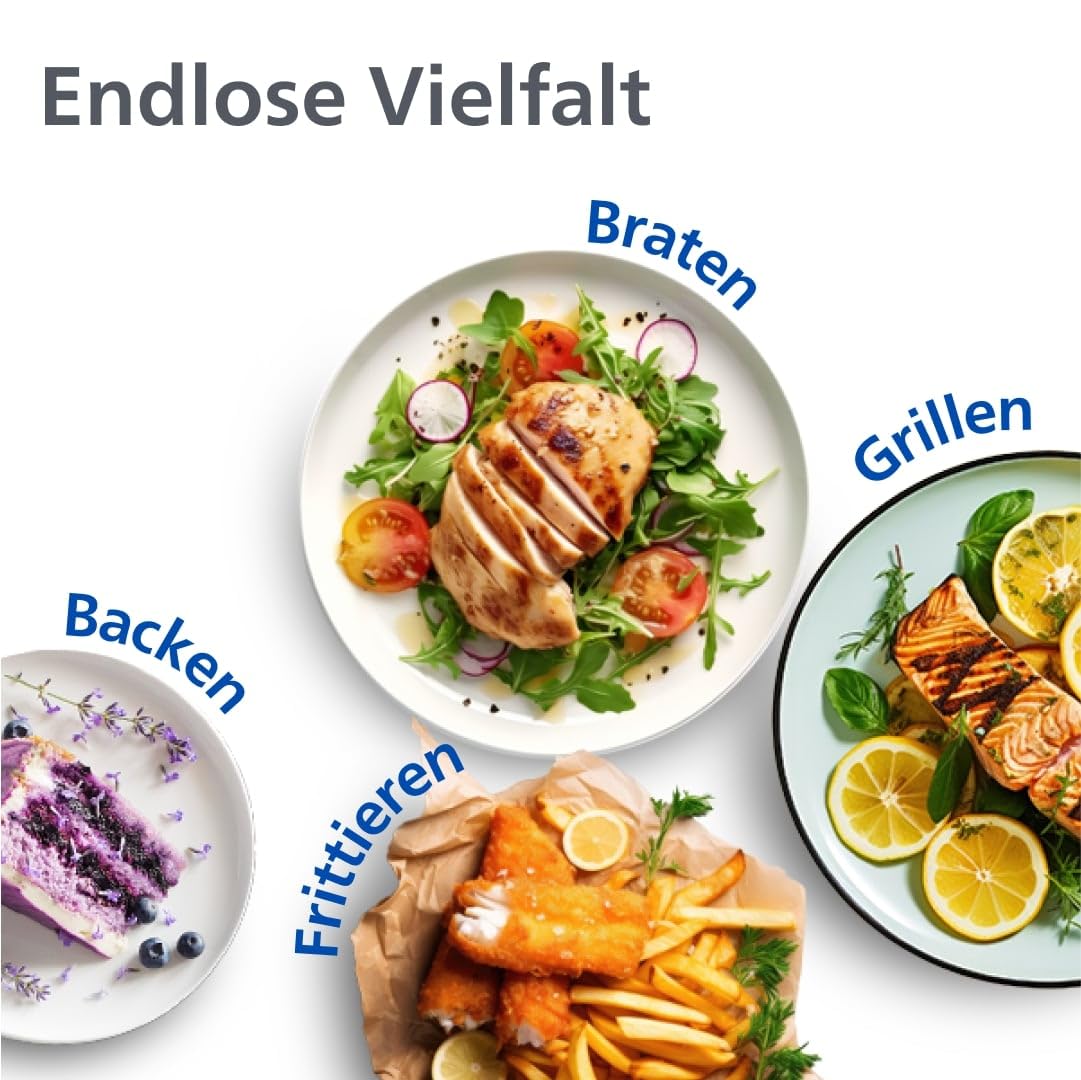 Philips Airfryer Dual Basket Serie 3000 9 L – NA352/00, 2 Körbe, 12-in-1, RapidAir Plus